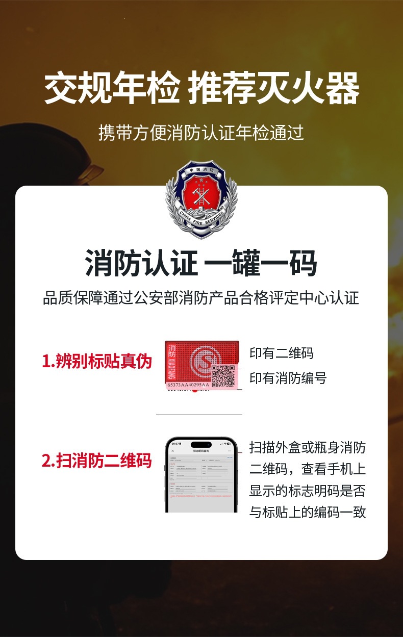 Portable Vehicle-Mounted Water-Based Fire Extinguisher for Car Annual Inspection, Vehicle Fire Equipment, Vehicle Water-Based Fire Extinguisher 13B