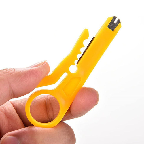 Mini wire stripping knife small yellow knife network module splicing knife splicer simple wire stripping pliers card knife wire stripper