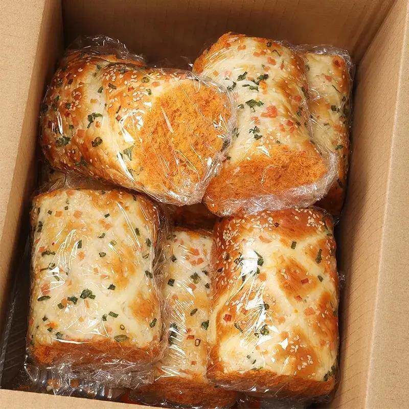 Chive and Meat Floss Rolls, Nutritious Breakfast Bread, Whole Box Breakfast, Quick Meal for Office Workers, Filling Staple Food, Meat Floss Bread