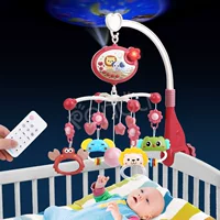 Трансграничная Горячая Новая детская музыкальная кровать, игрушка-погремушка с колокольчиком От 0 до 1 года Прикроватный колокольчик, проекционная Успокаивающая игрушка