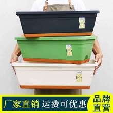 室内阳台种菜盆花盆长方形塑料长条树脂槽窗台种自吸水盆