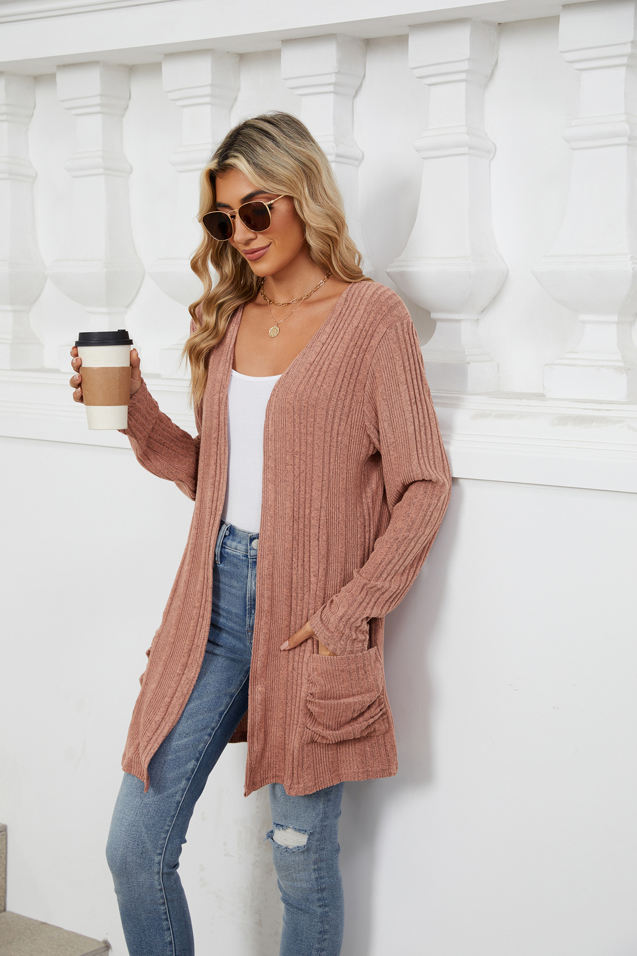 490g Weight Long Sleeve Sleeve Length Placket Placket Type Regular Sleeve Sleeve Type Nylon, Spandex, Polyester Fabric Type Long Top Length Cardigan Tops Type Holiday, Daily Occasion Collarless Neckline Regular Fit Fit Type Solid Color Pattern Winter, Autumn Season Women's Gender Casual, Elegant Style Wholesale Women's Casual Elegant Solid Color Long Sleeve Sweaters & Cardigans 3