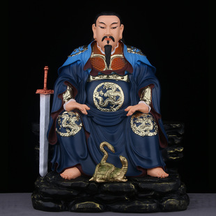 北极真武玄天上帝神像树脂真武大帝北帝佑圣真君祖师家用供奉摆件-阿里巴巴