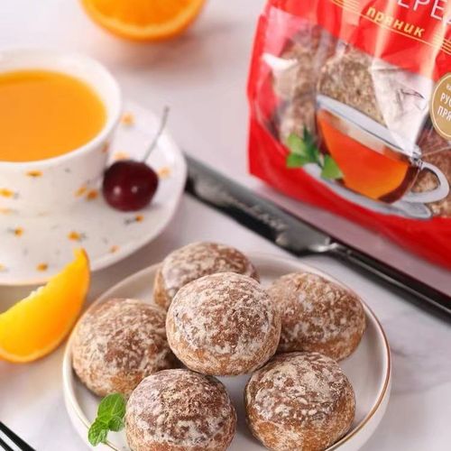 Original Russian Import Banana Honey Plain Bread Coarse Grain Bread 450g/Bag Leisure Imported Snack