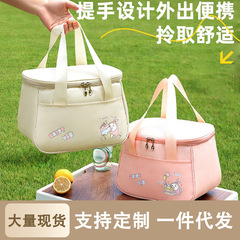新商品の手提げ弁当箱の学生は厚い秋の旅行保温バッグを持っています。