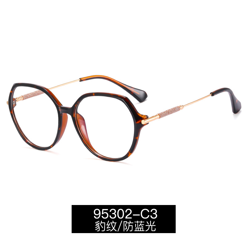 95302 2023 nuevo anti-azul gafas de luz de las mujeres marco redondo lente Lisa artesanía óptica en stock fábrica venta al por mayor