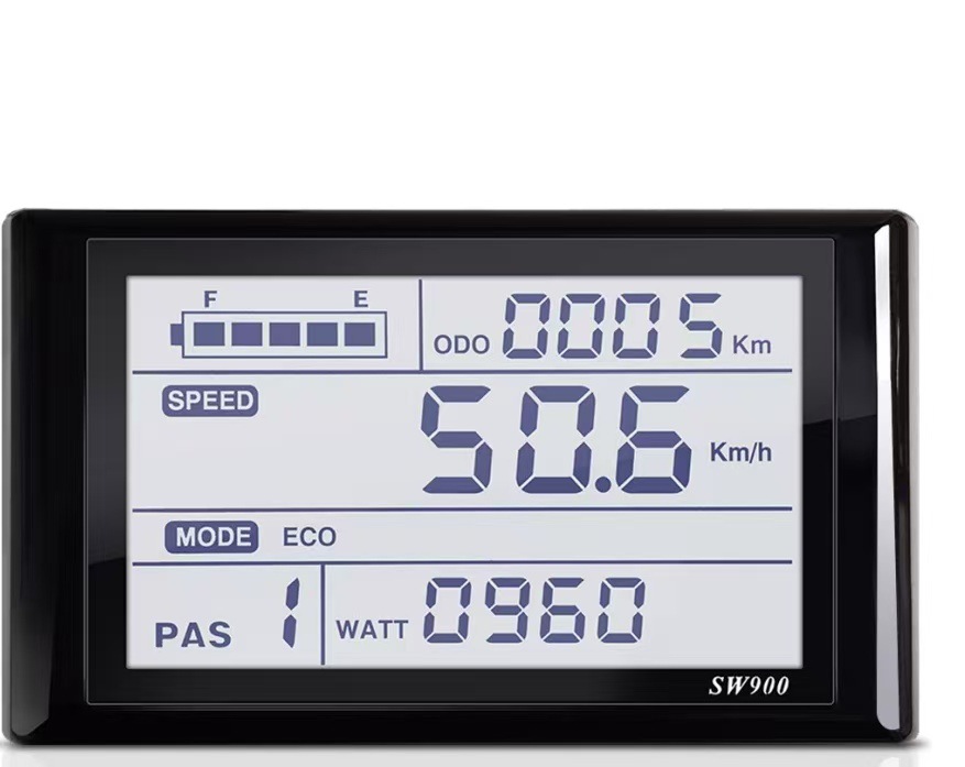 Sw900 Lithium Battery Instrument Electric Vehicle Accessories 36V48V60V Waterproof Six-Core Lcd Central Instrument Protocol Version 2