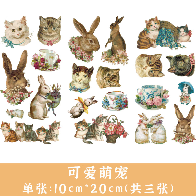 Yue Zhen ins fresca plana carácter lindo diario colección DIY álbum y papel diario material al por mayor