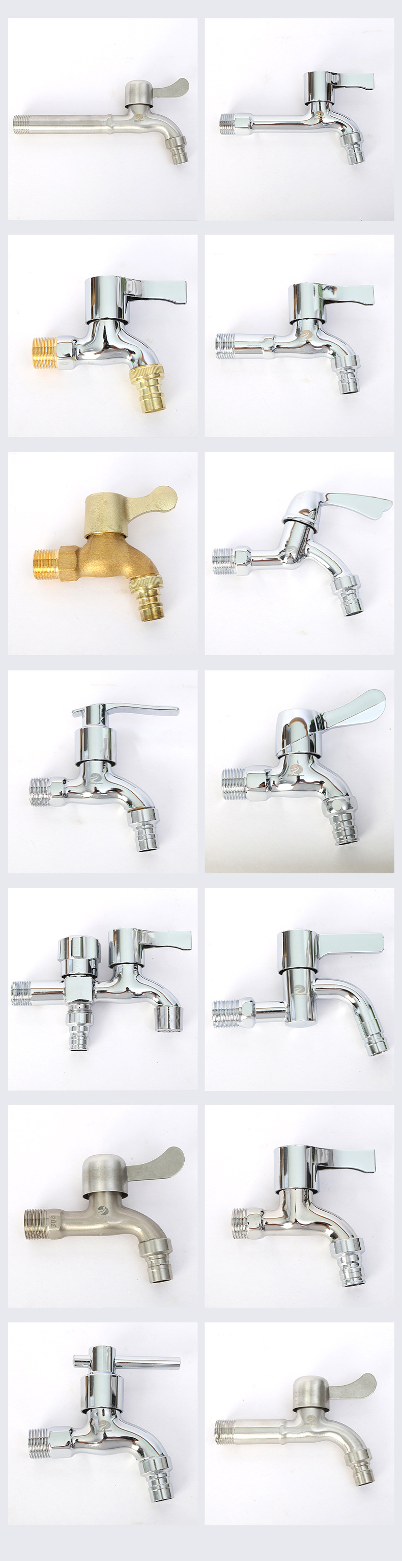 304 stainless steel washing machine faucet, fully automatic extended universal one in and two out mop sink faucet undefined