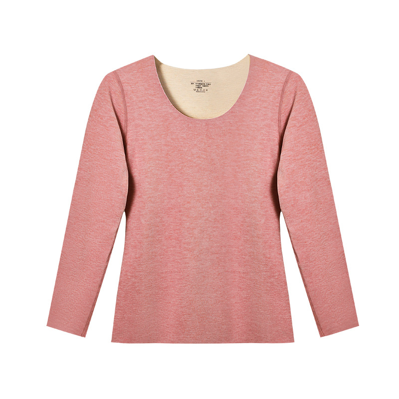 Ropa interior térmica de mujer ropa de Otoño de mujer sin costuras forrada de lana engrosada de fondo Otoño e Invierno ropa de Otoño de lana de una pieza para mujer