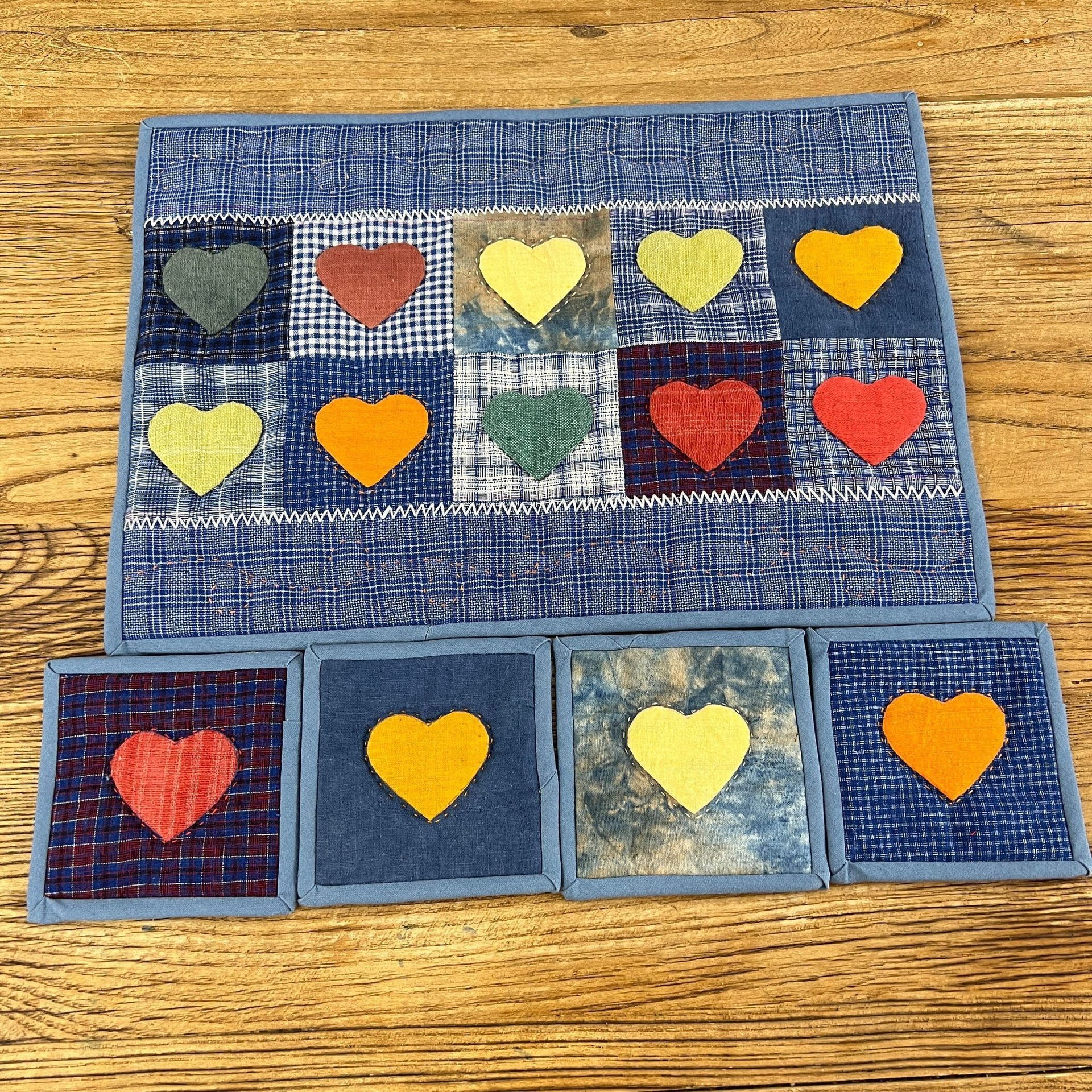 Primer paño teñido estera de té hecho a mano DIY patchwork corredor de mesa bordado Lu bordado estera de la placa de té Zen camino de mesa té arte de la vendimia toalla de té