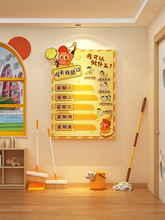 星星人教室卫生角文化墙贴布置装饰班级开学幼儿园值日生环创黑板