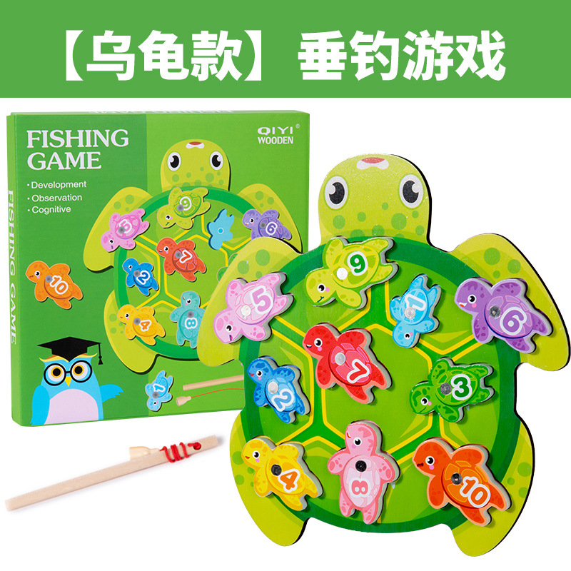 Nuevos productos transfronterizos para niños en la enseñanza temprana multi-escenas juguetes de pesca magnéticos iluminación cognitiva digital juegos de emparejamiento