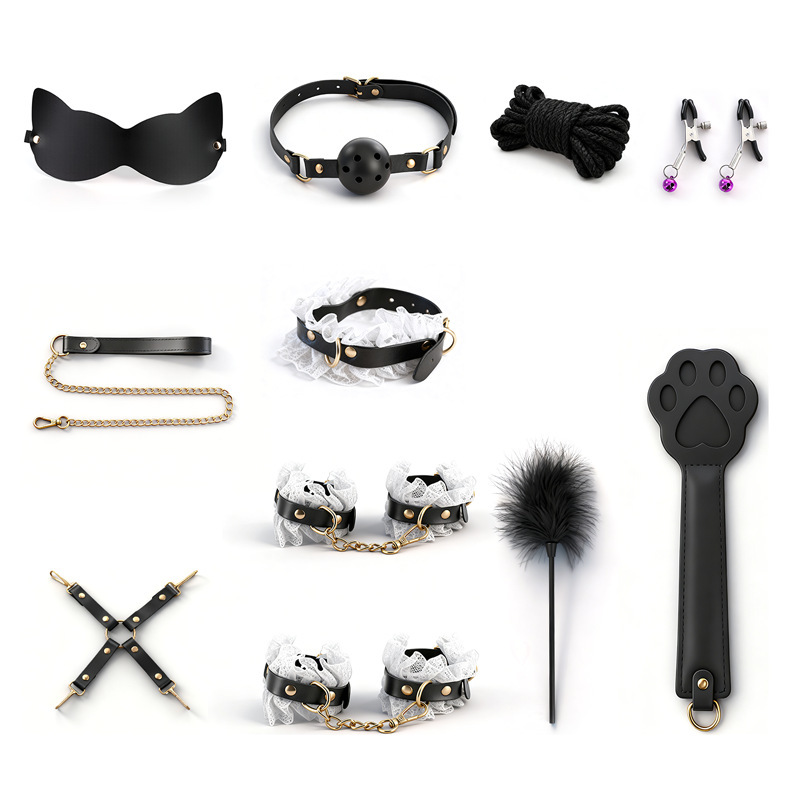 Selección de paquetes de criadas SM bondage modulado juego de rol kits de coquete de artículos para adultos