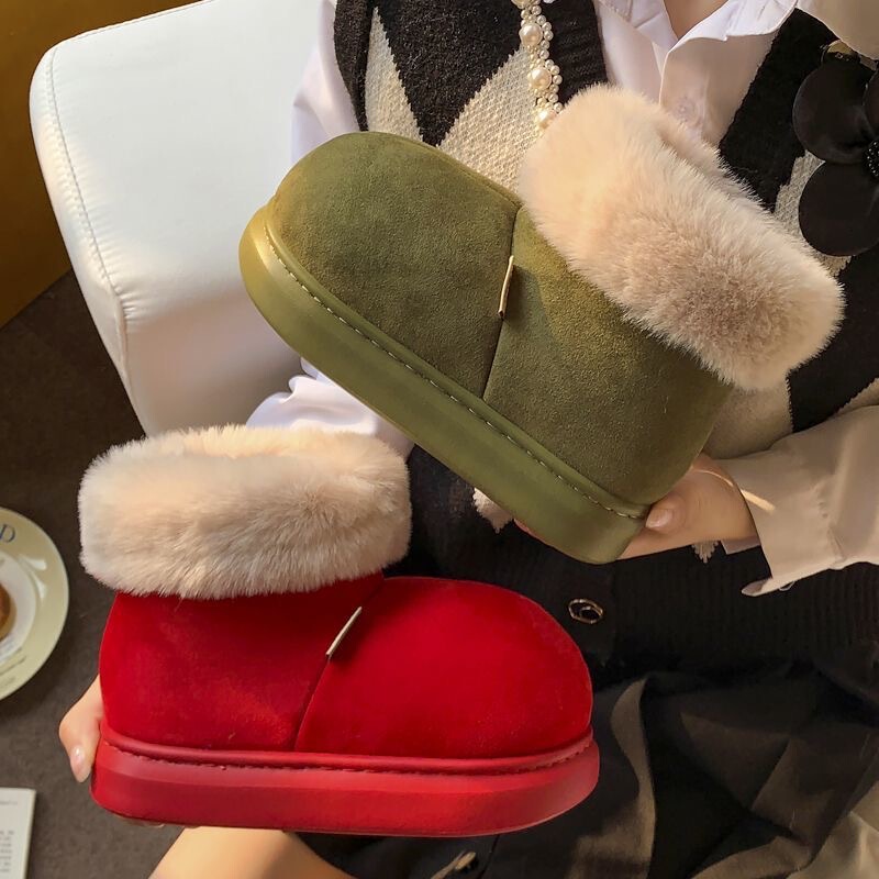 Cross-Border Christmas Cotton Shoes for Women, Winter Outdoor Snow Boots, Closed-Back Height-Increasing Cotton Slippers, Thickened and Fleece-Lined, Non-Slip, Warm Shoes Cross-Border Christmas Cotton Shoes for Women, Winter Outdoor Snow Boots, Closed-Back Height-Increasing Cotton Slippers, Thickened and Fleece-Lined, Non-Slip, Warm Shoes