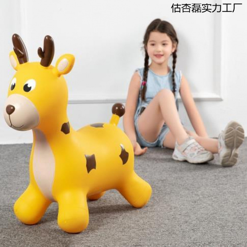 加大加厚充气跳跳马独角兽儿童小马宝宝坐骑动物可坐玩具|undefined