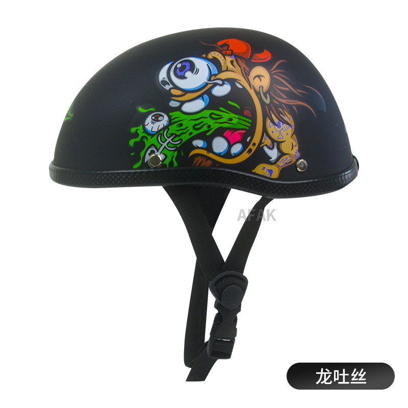 Mayorista casco retro coche eléctrico hombre casco de verano ligero medio casco red red casco transpirable fábrica directa