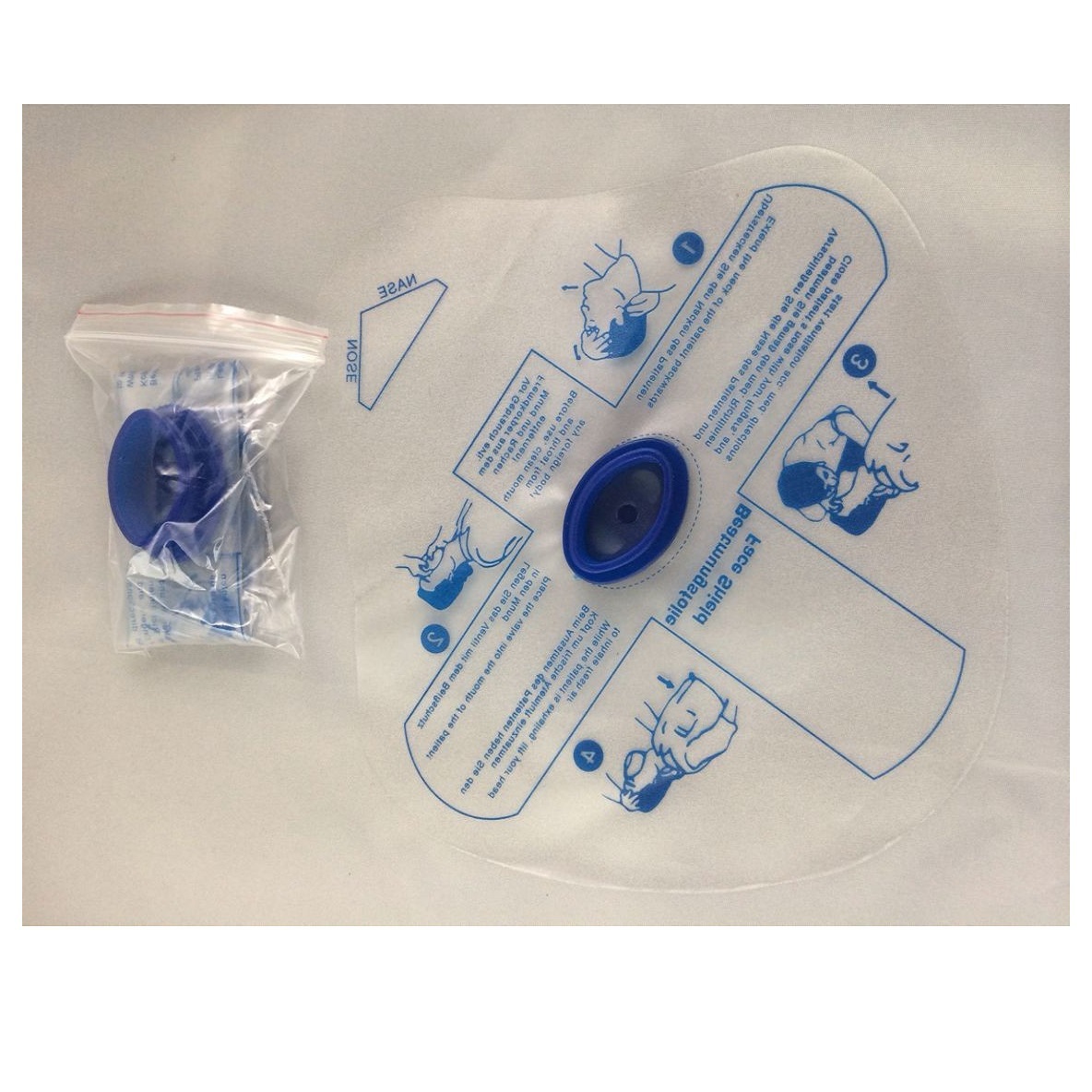 CPR呼吸面罩pvc单向阀口对口人工呼吸器 防止交叉感染呼吸器