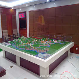 中国仿真地图军事山体地形地貌模拟沙盘模型厂家城市规划地形沙盘