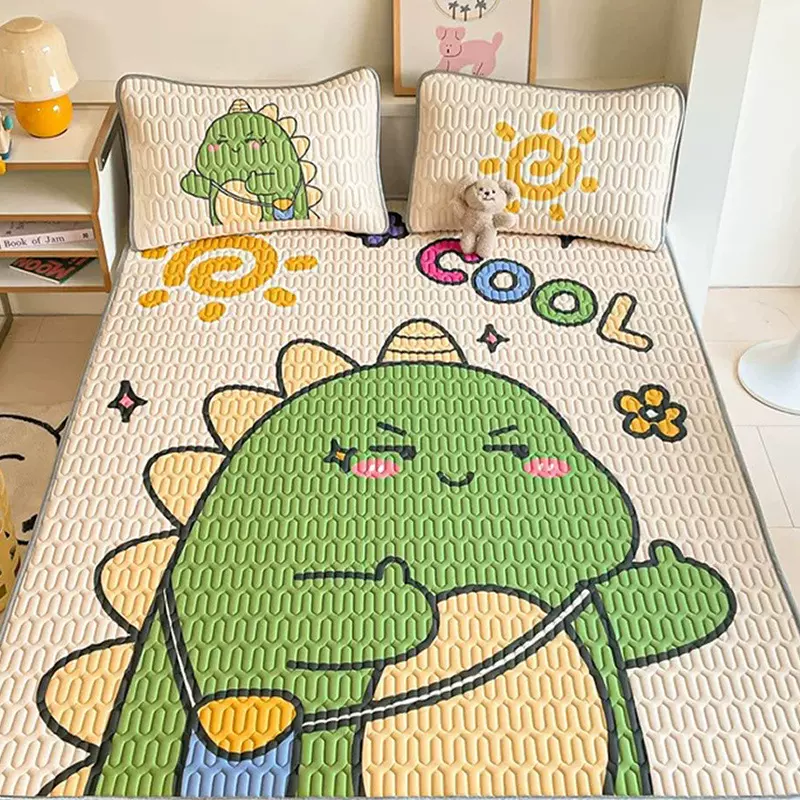 北极绒泰国乳胶凉席三件套夏季家用冰丝席可水洗学生宿舍空调软席