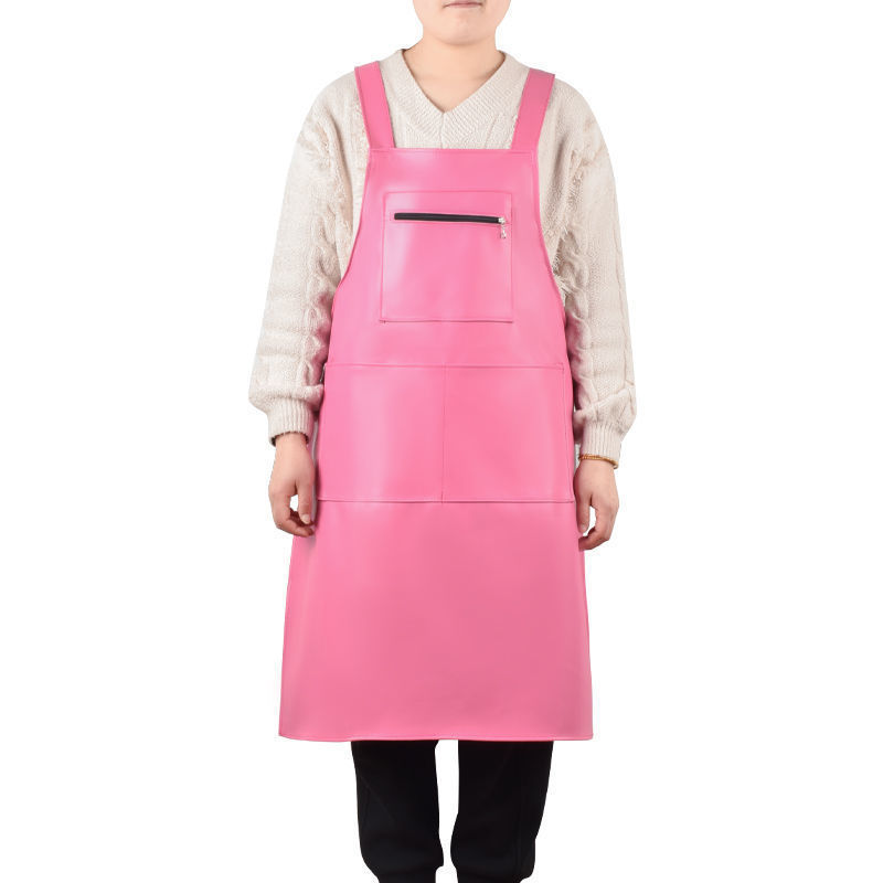 女性用革エプロン、防水、耐油、水産作業用エプロン、厚手のPUキッチン食堂、男性用エクストラロングWeihong|undefined