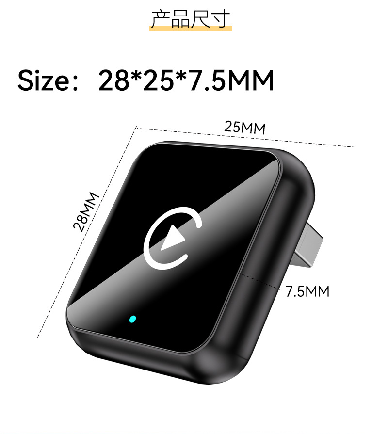 Hot-Selling 2-in-1 Wireless Carplay Adapter Smart Car-Machine Connectivity Android Autocarplay Box