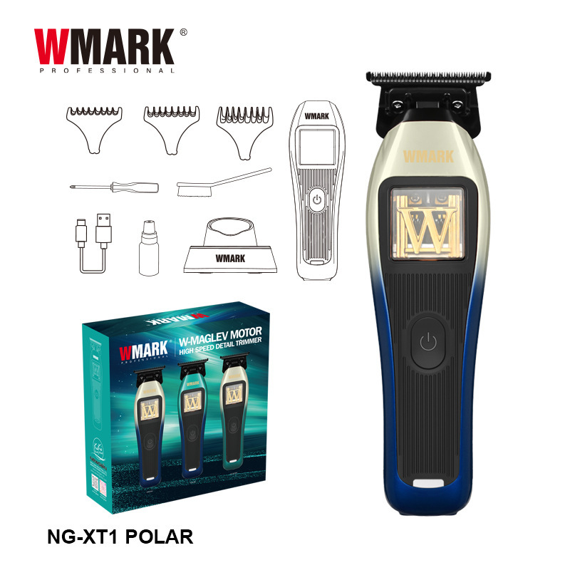 WMARK 磁気サスペンションベクトルモーター彫刻はさみプロ電気バリカン DLC カッターヘッドバリカン NG-XT1 オーロラ|undefined