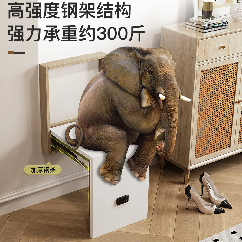 Simple shoe stool folding stool porch hidden wall hanging wall…