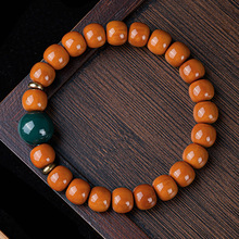 正宗天然老型桶猴头手串正圆雕刻直切手捻核桃单圈文玩男女士佛珠