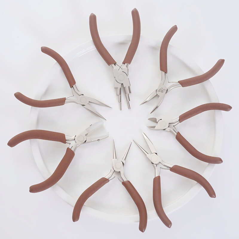 Jewelry Pliers, Round Nose Pliers, High-Grade Carbon Steel Pointed Pliers, Bent Nose Pliers, Cutting Pliers, DIY Handmade Wire Wrapping Jewelry Hardware Tools