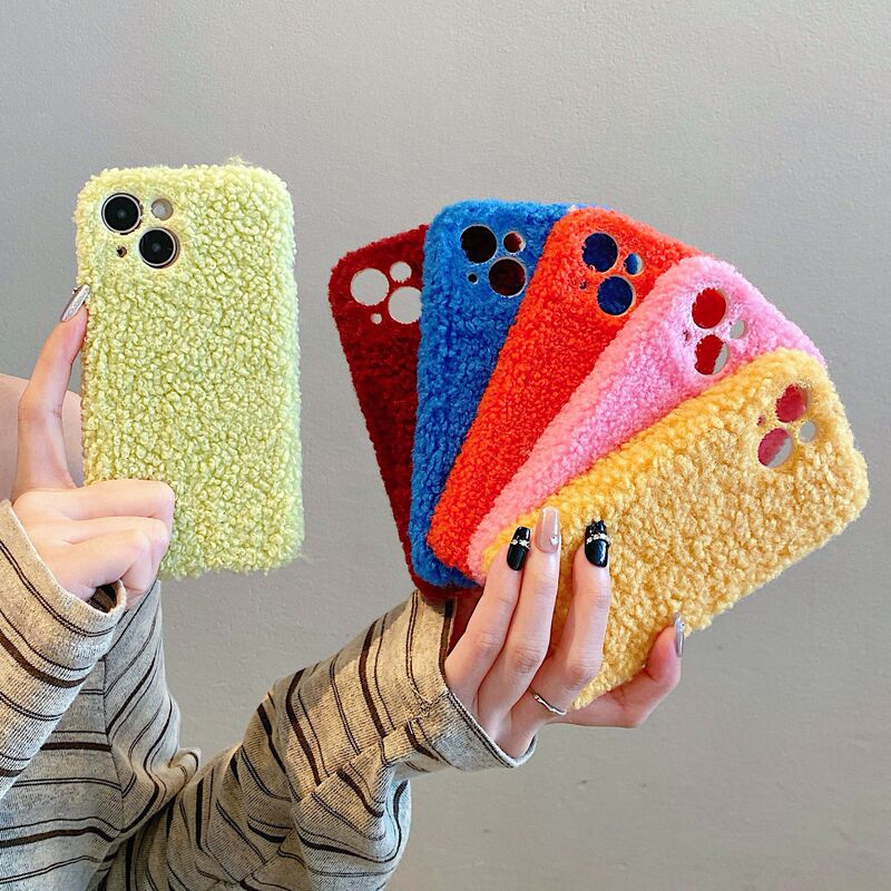Solid Color Teddy Velvet Suitable for Oppo Realme Gt7 Mobile Phone Case 13Pro+ Supreme Version 13 Furry Gtneo6Se