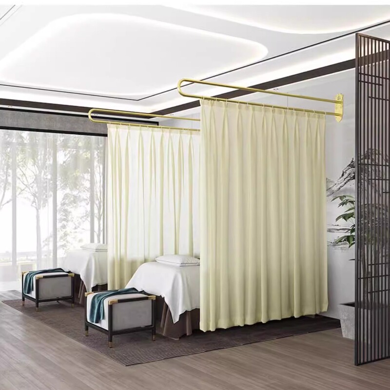 Door Curtain, Bed Beauty Bed, U-Shaped Iron Curtain Rod, Curtain Support Frame, Office Commercial Curtain, Modern Minimalist