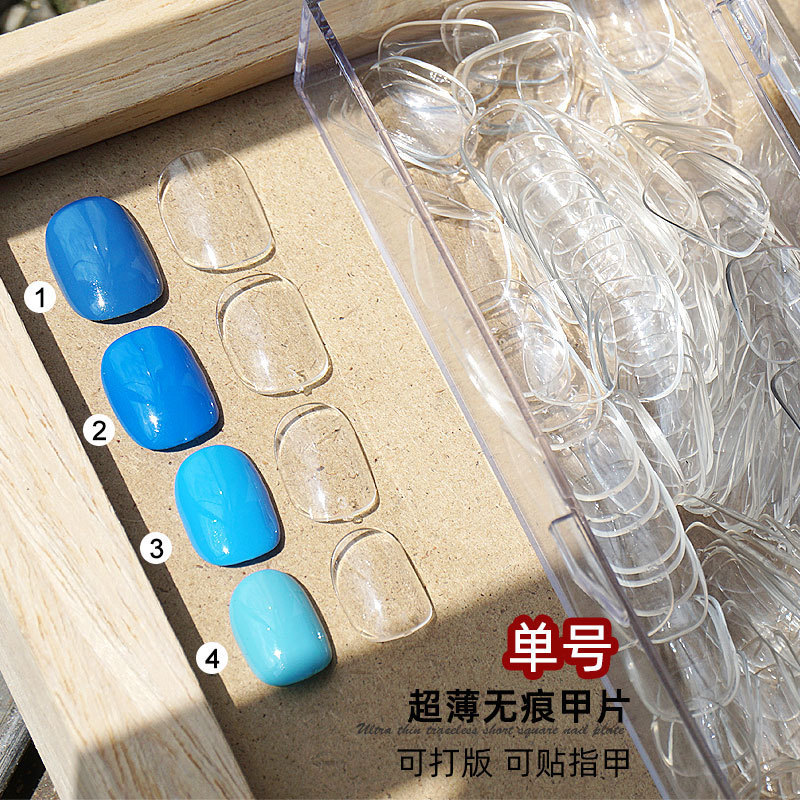 Short Square Round Nail Patches, Seamless Ultra-Thin Small Size Fake Nails, No Filing Required, Wearable Extension Nail Tips for Nail Salons Short Square Round Nail Patches, Seamless Ultra-Thin Small Size Fake Nails, No Filing Required, Wearable Extension Nail Tips for Nail Salons