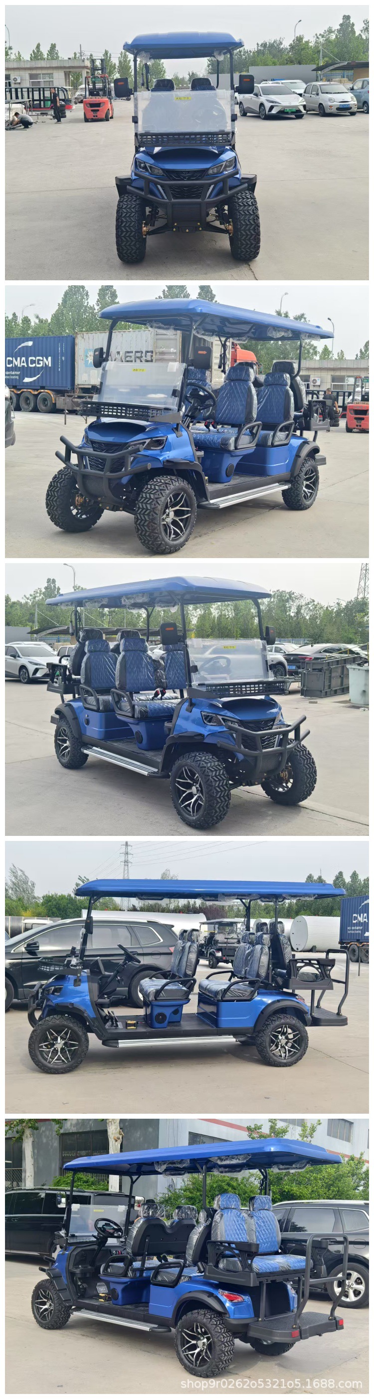 4-6 Seats Export Export Electric Golf Cart Four-Wheel Sightseeing Car Hotel Golf Course Viewing Business Reception Car