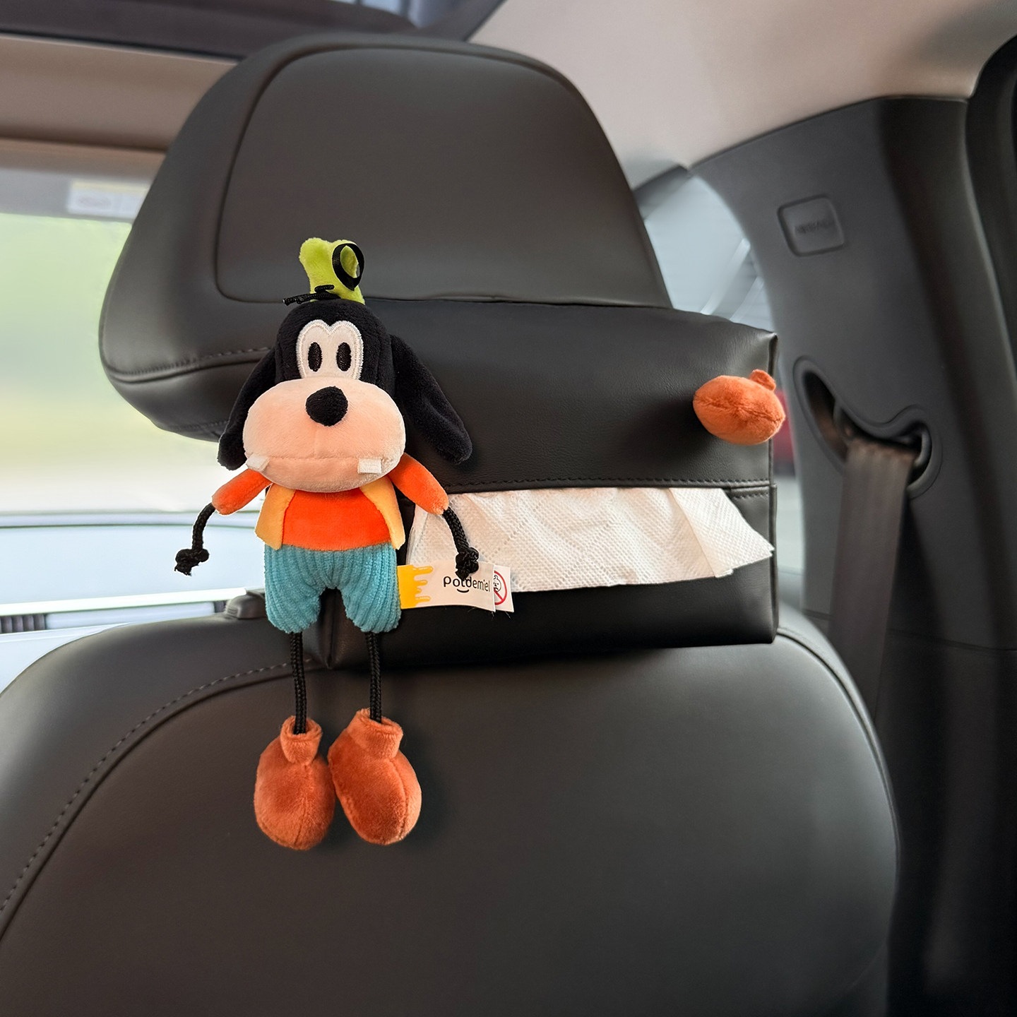 2026 New Disney Mickey Goofy Car Tissue Box Hanging Bag for Car Rear Seat Headrest