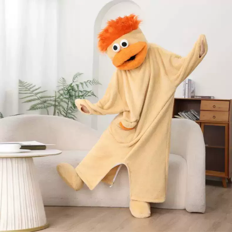 Картонный комбинезон-пижама из кораллового бархата, зимний халат-onesie унисекс S–XL (с обувью/без)