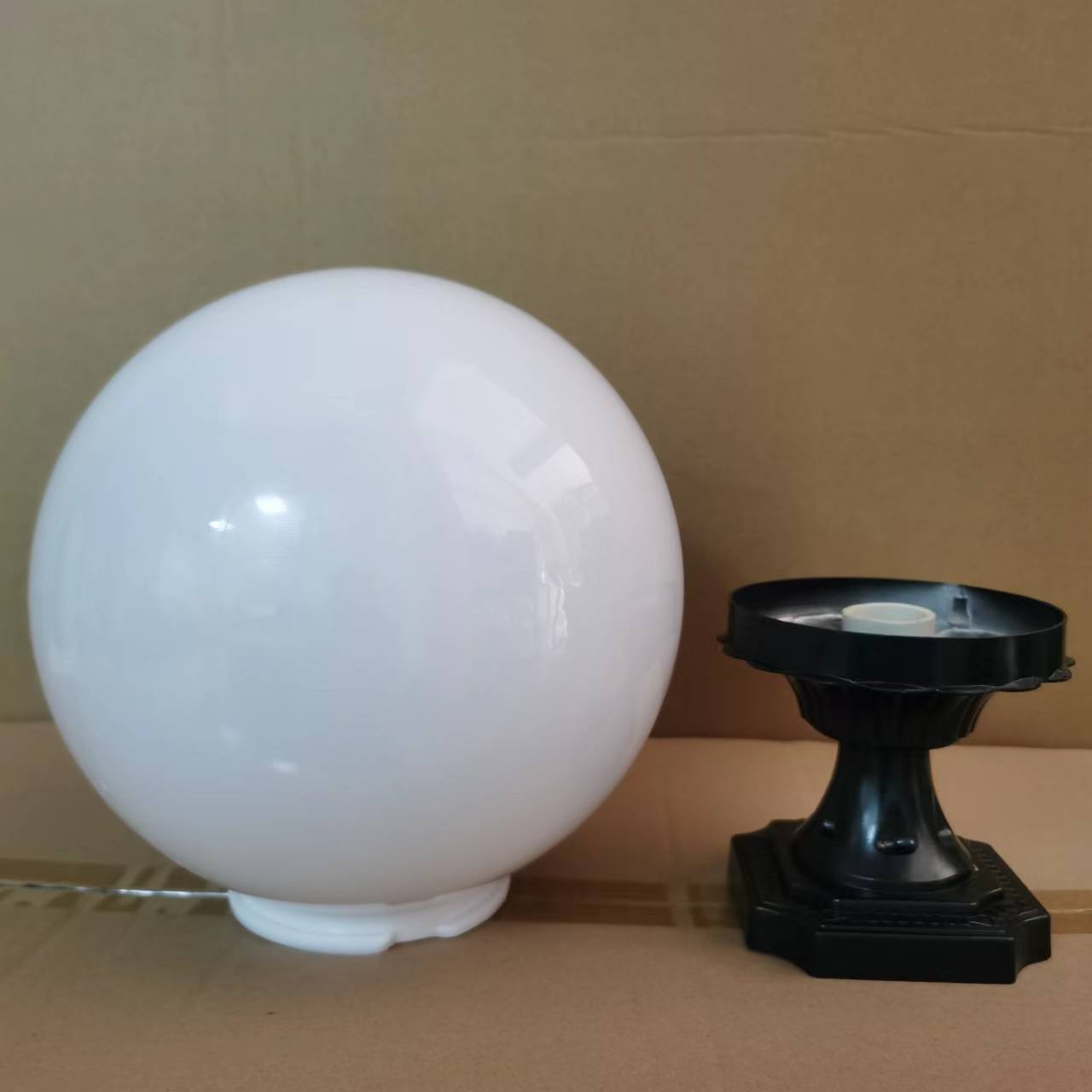 둥근 공 기둥 램프 알루미늄 좌석 안뜰 코너 램프 게이트 기둥 램프 LED 벽 램프