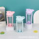 500ml Portable Plastic Double-Layered Milkshake Cup with Scale, Protein Powder Cup, Fitness Mixing Cup, Sports Shaker Cup