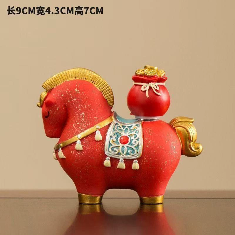 Новый китайский стиль связан с деньгами и успехом, креативные конские украшения, чайные изделия, украшения для чаепития, открывающий стол для чая