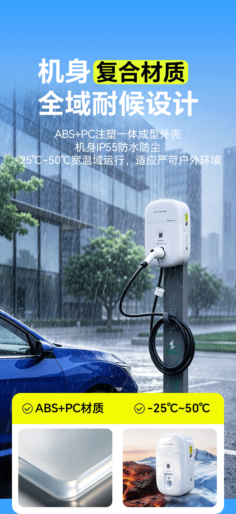11Kw Home-Use New Energy Vehicle Charging Station, Commercial Fast Charging Ac Station, Tesla Three-Phase Charging