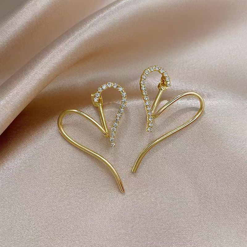 Pendientes largos con flecos elegantes y diamantes con aguja de plata Pendientes de todo fósforo de temperamento de nicho Pendientes simples y ligeros de lujo de alta gama Mujeres