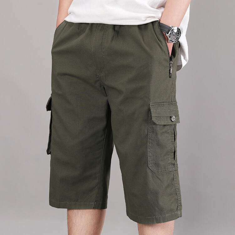 Summer cotton trousers, solid shorts for leisure