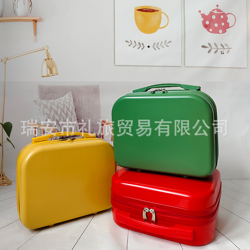 14寸化妆箱迷你手提箱轻便可爱小行李箱节日礼盒批发可印刷图案款