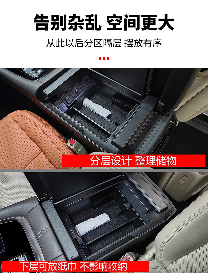 Suitable for 24 Toyota ELFA 40 series armrest storage box Wilfa car storage box Alphard modification