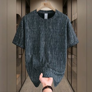 1911 Summer New Loose Short-Sleeved T-Shirt Men's Trendyy Fashionable Breathable Shirt
