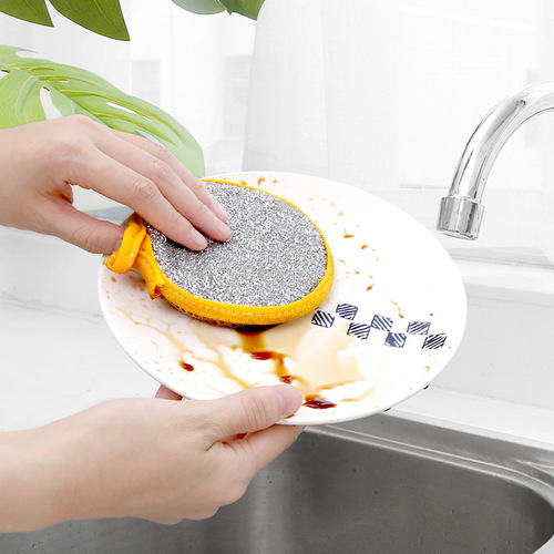 Yuanbao towel dishwashing brush double-sided oil Yuanbao towel absorbent rag kitchen cleaning dishwashing sponge scouring pad sponge wipe