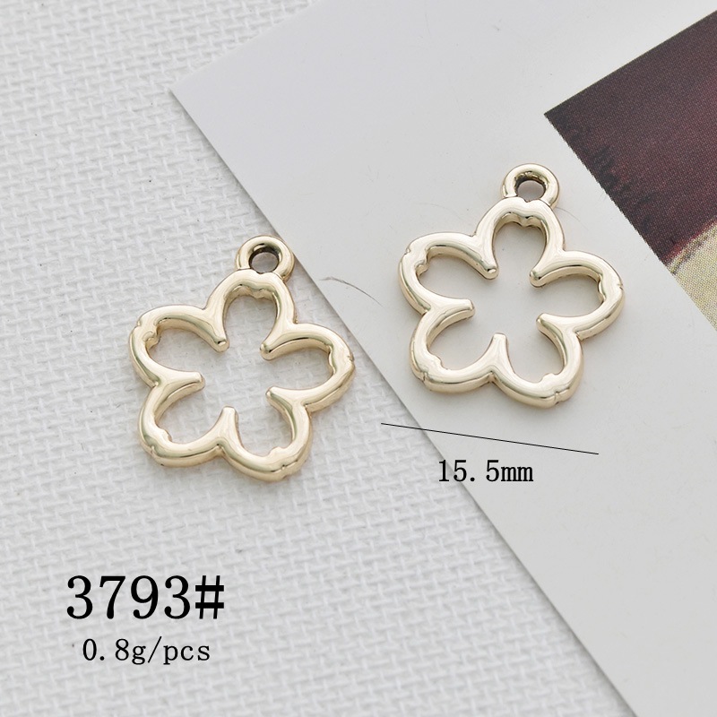 10 Pcs/package Cute Sweet Animal Heart Shape Flower Alloy Plating Pendant Jewelry Accessories display picture 10