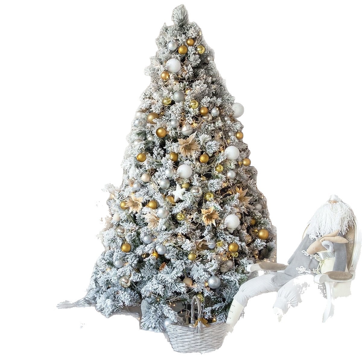 Simulación transfronteriza de nieve blanca árbol de floquete árbol de Navidad hogar de fiestas atmósfera de diseño props decoración de Navidad