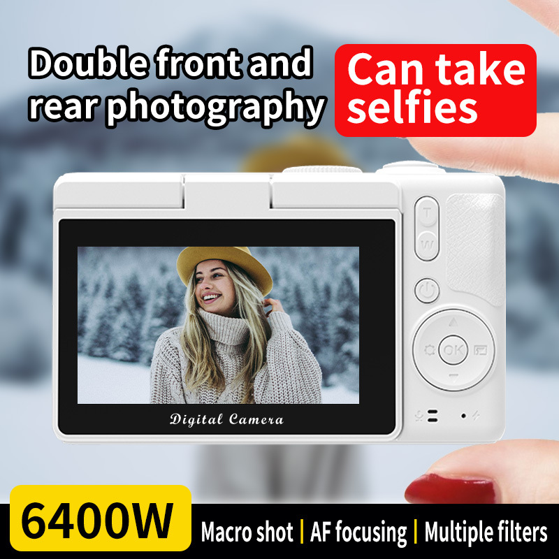 CCD相机超高清翻转翻盖录音摄像一体数码相机ccd学生校园数码相机