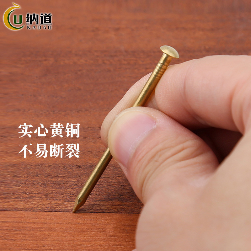 延長広告m 6ねじストレートボルト丸頭金色小釘レトロ家具金物装飾黄銅釘|undefined